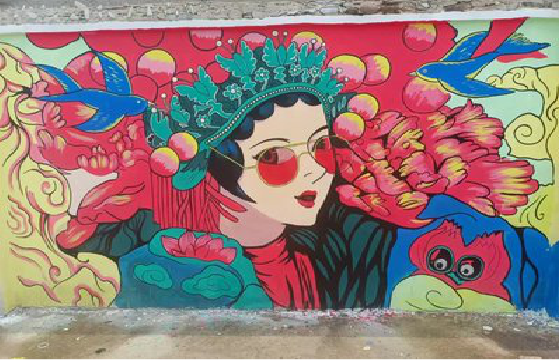 原阳县墙体彩绘-网红墙