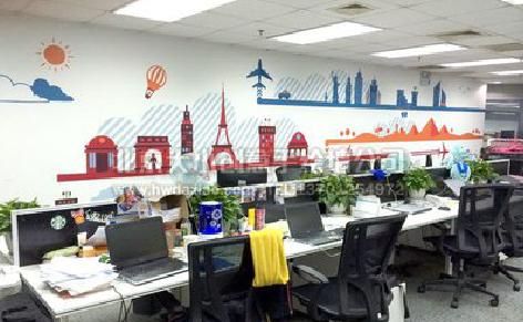 原阳县教你设计办公室墙绘的方法。