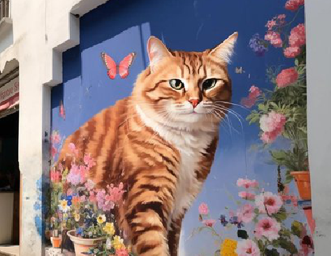 原阳县自己绘制有个性的手绘墙