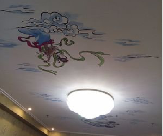 原阳县如何快速绘制天花板上的手绘墙？
