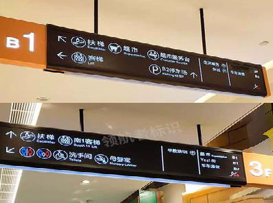 原阳县如何通过商场标识牌引导客流分布？